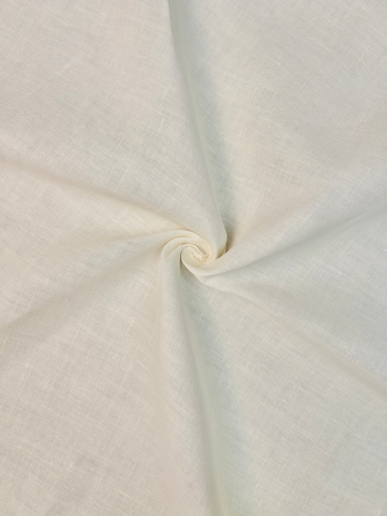 Coupon tissu voile 100% lin crème