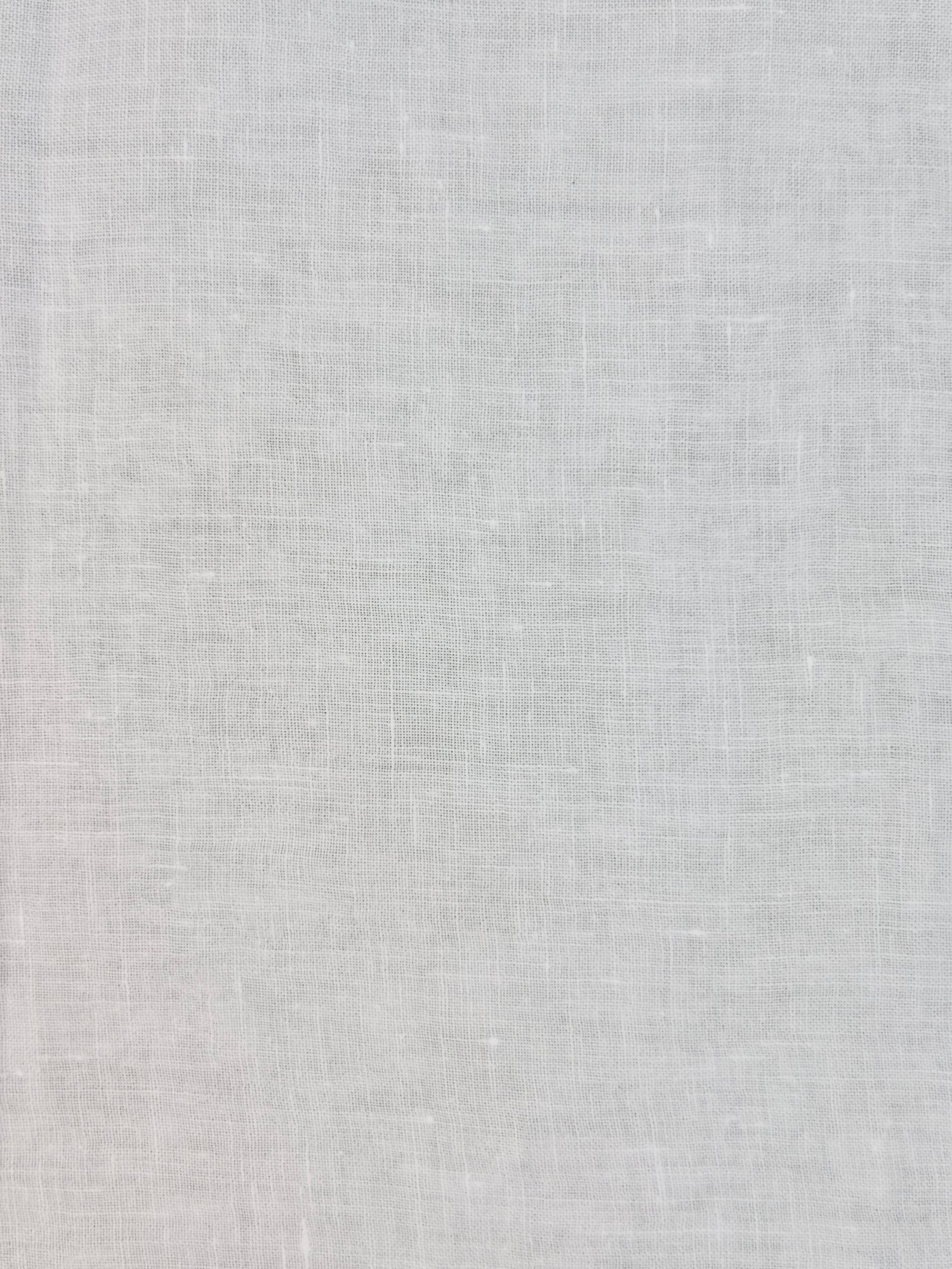 Coupon tissu voile 100% lin blanc