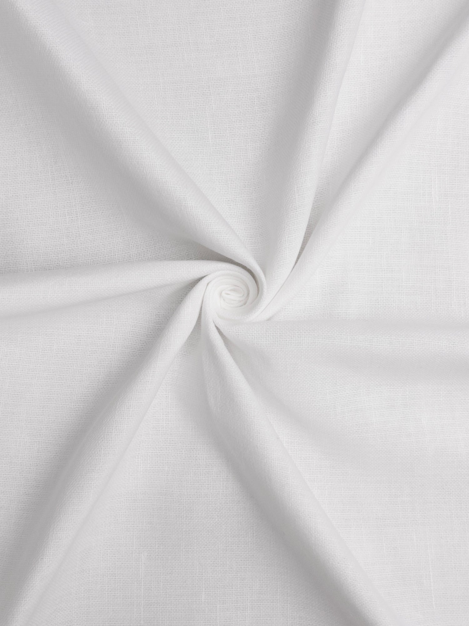 Coupon tissu toile coton lin blanc