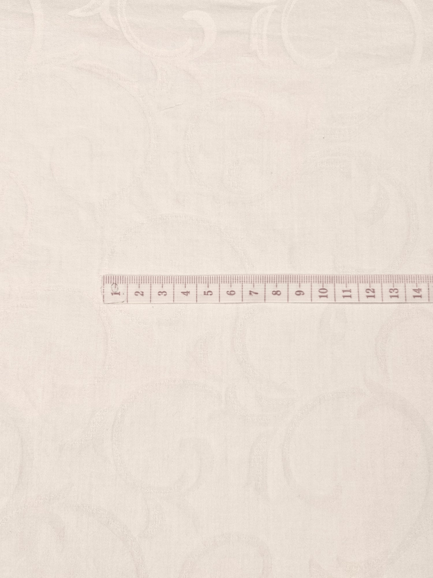 Coupon tissu satin peigné jacquard 100% coton rose pâle