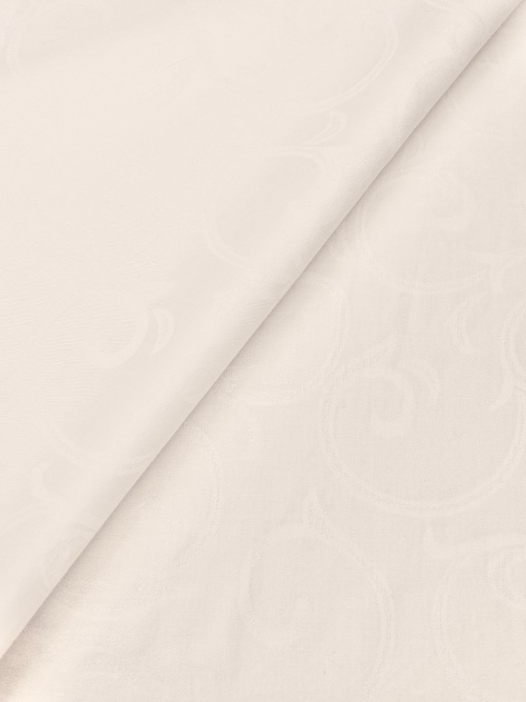Coupon tissu satin peigné jacquard 100% coton rose pâle