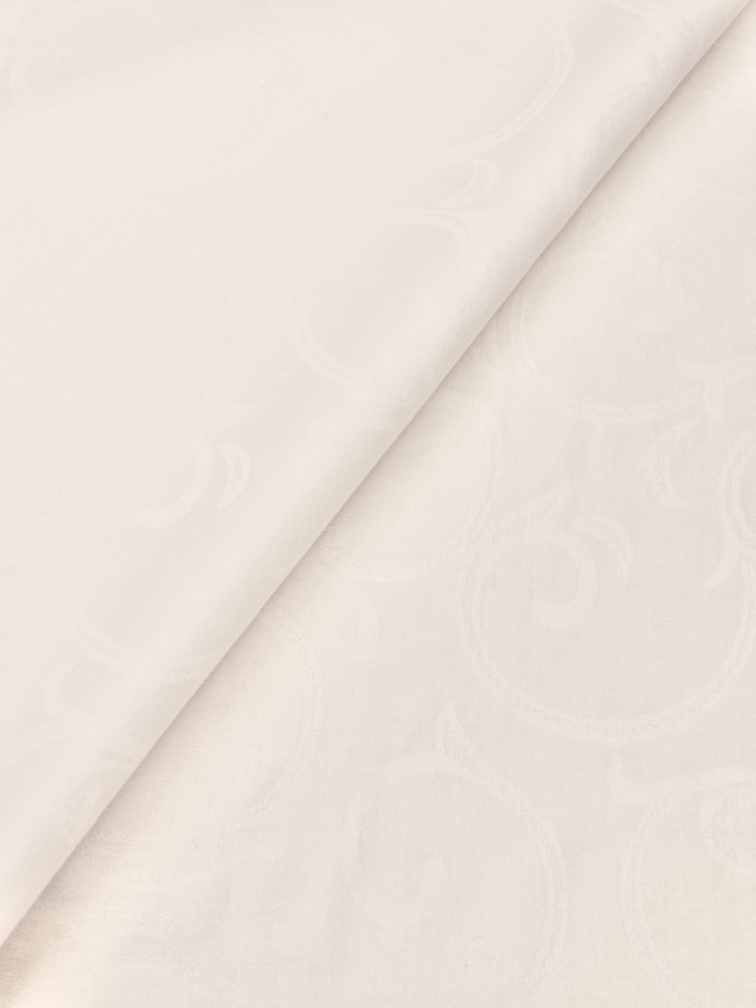 Coupon tissu satin peigné jacquard 100% coton rose pâle