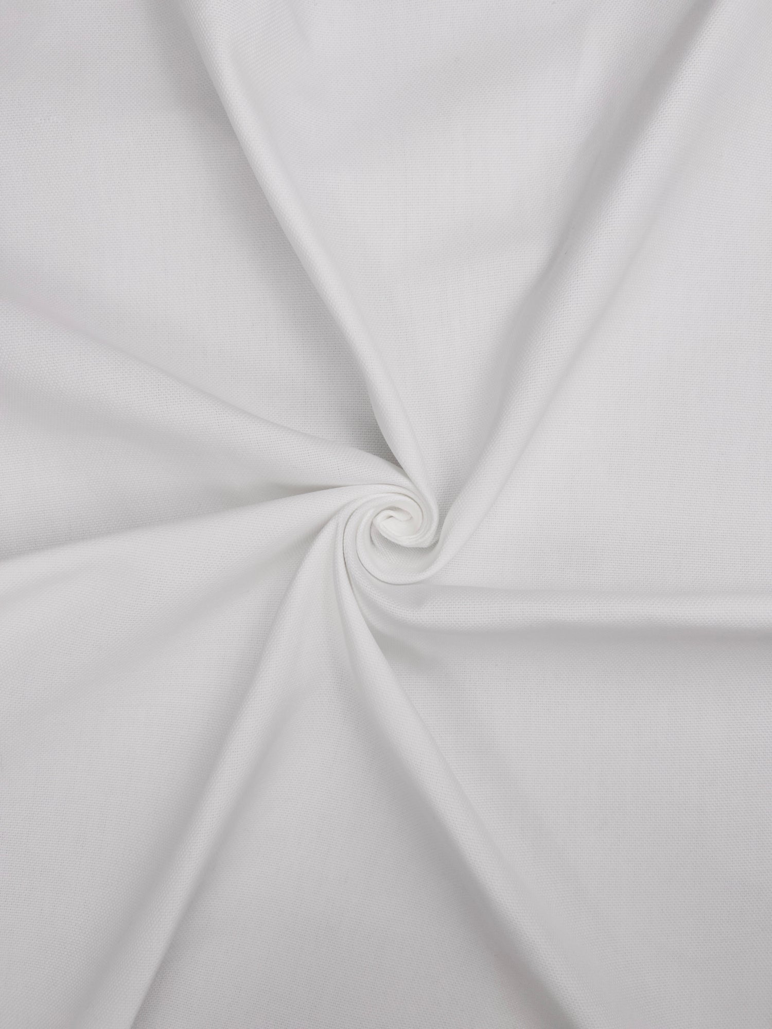 Coupon tissu toile 100% coton blanc