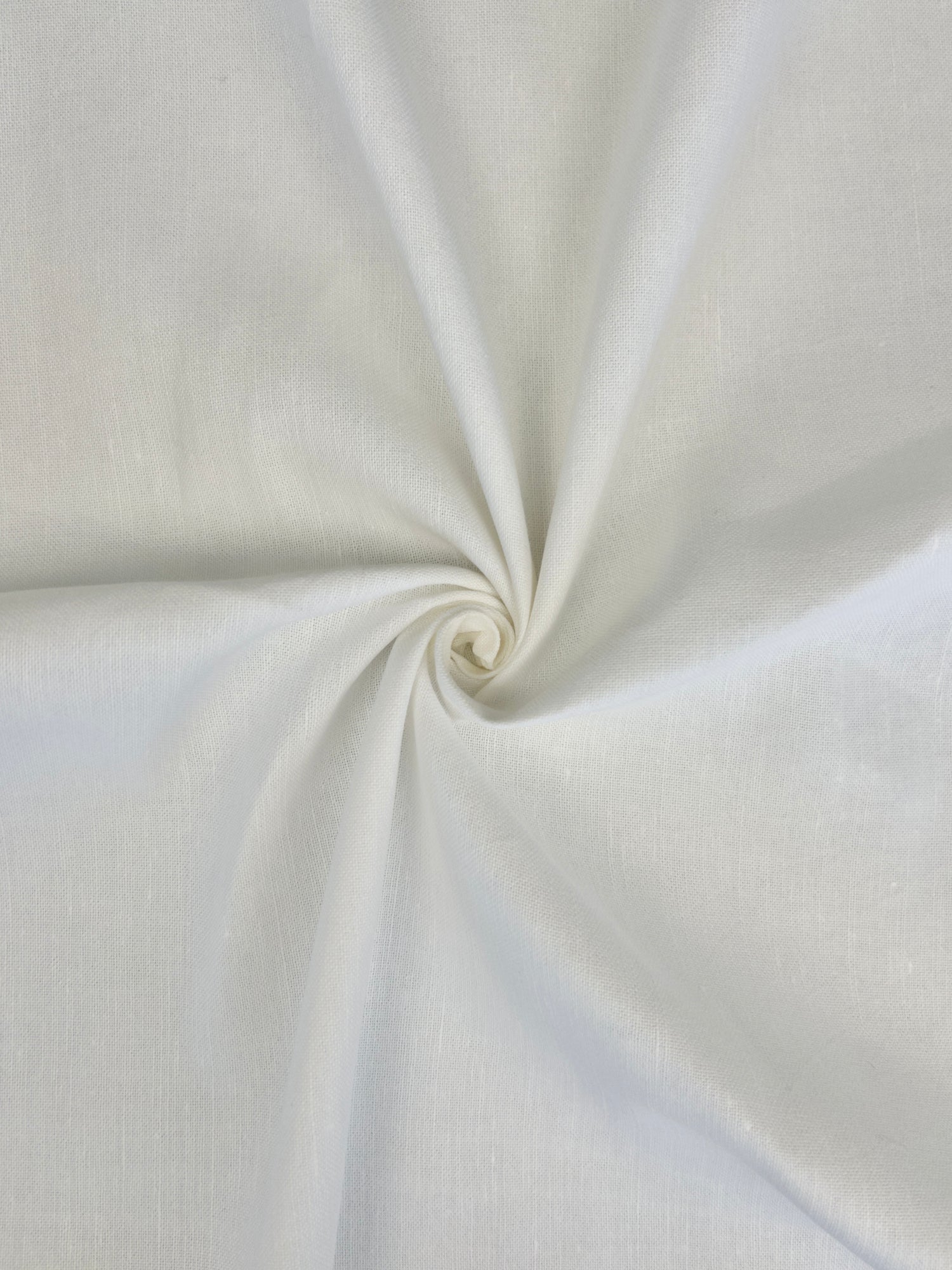 Coupon tissu toile coton et lin blanc cassé