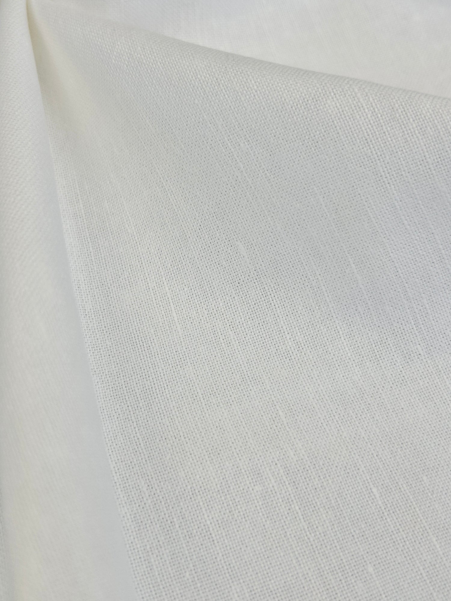 Coupon tissu toile coton et lin blanc cassé