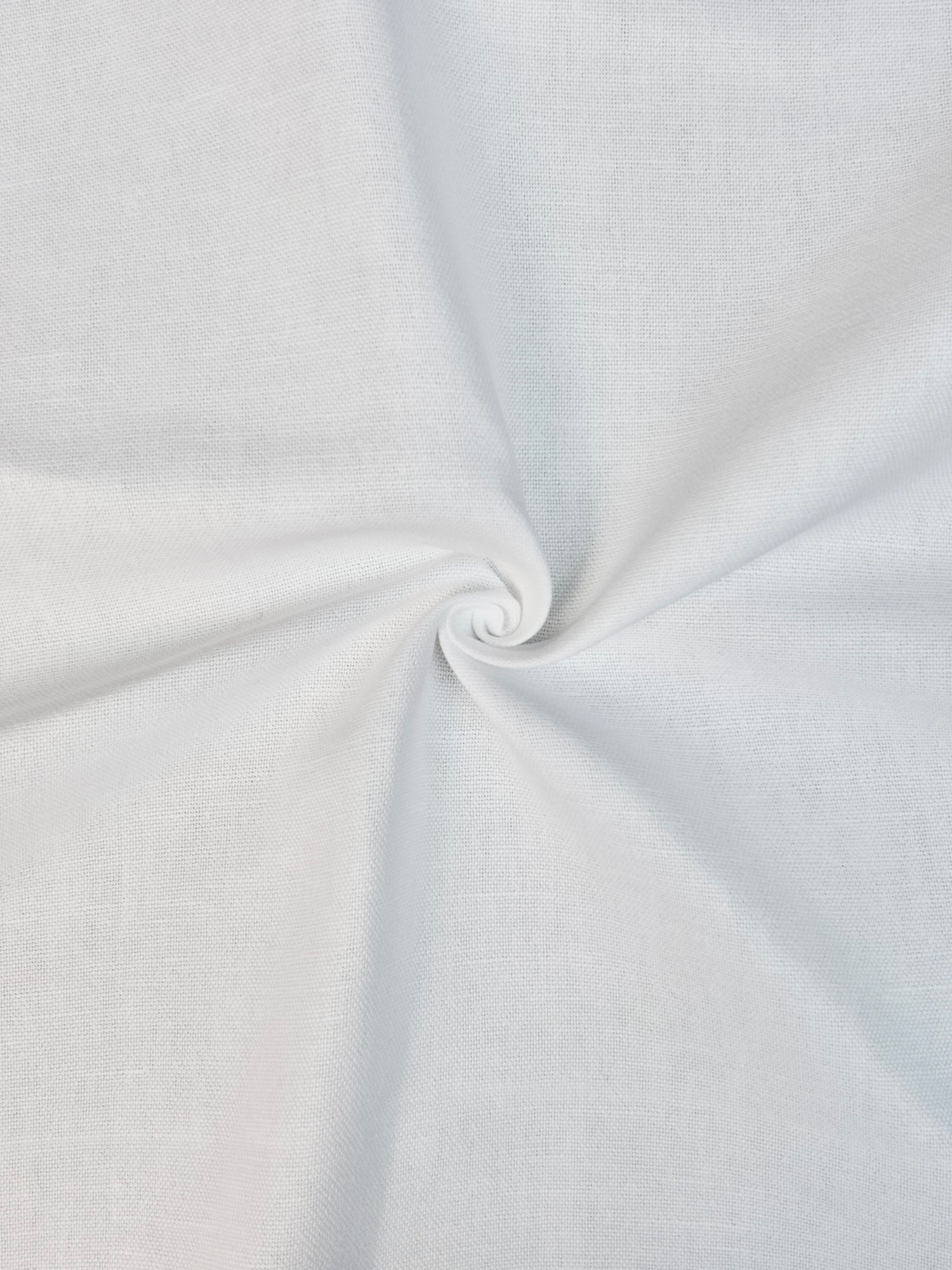 Coupon tissu toile coton et lin blanc