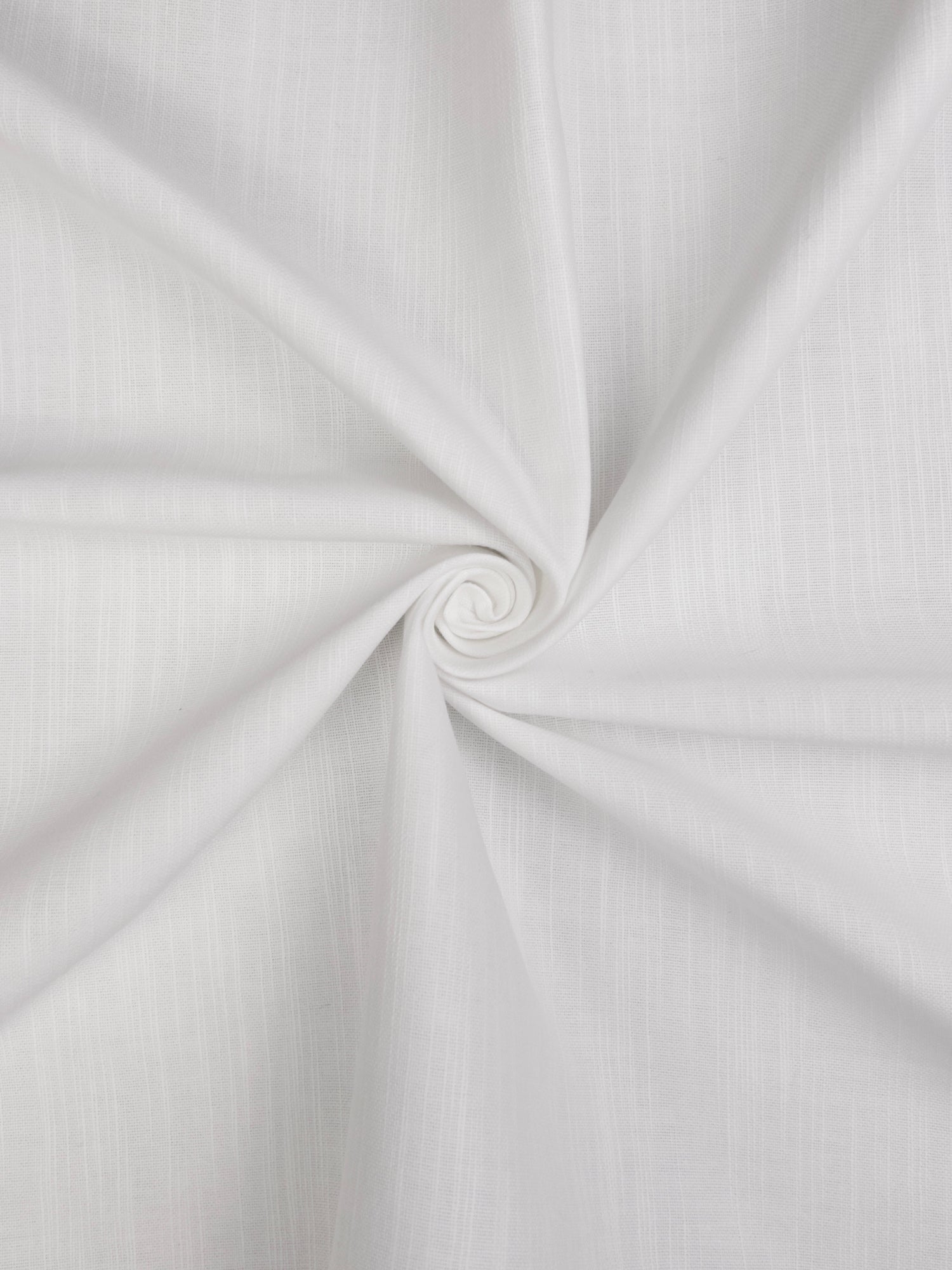 Coupon tissu toile texturée 100% coton blanc