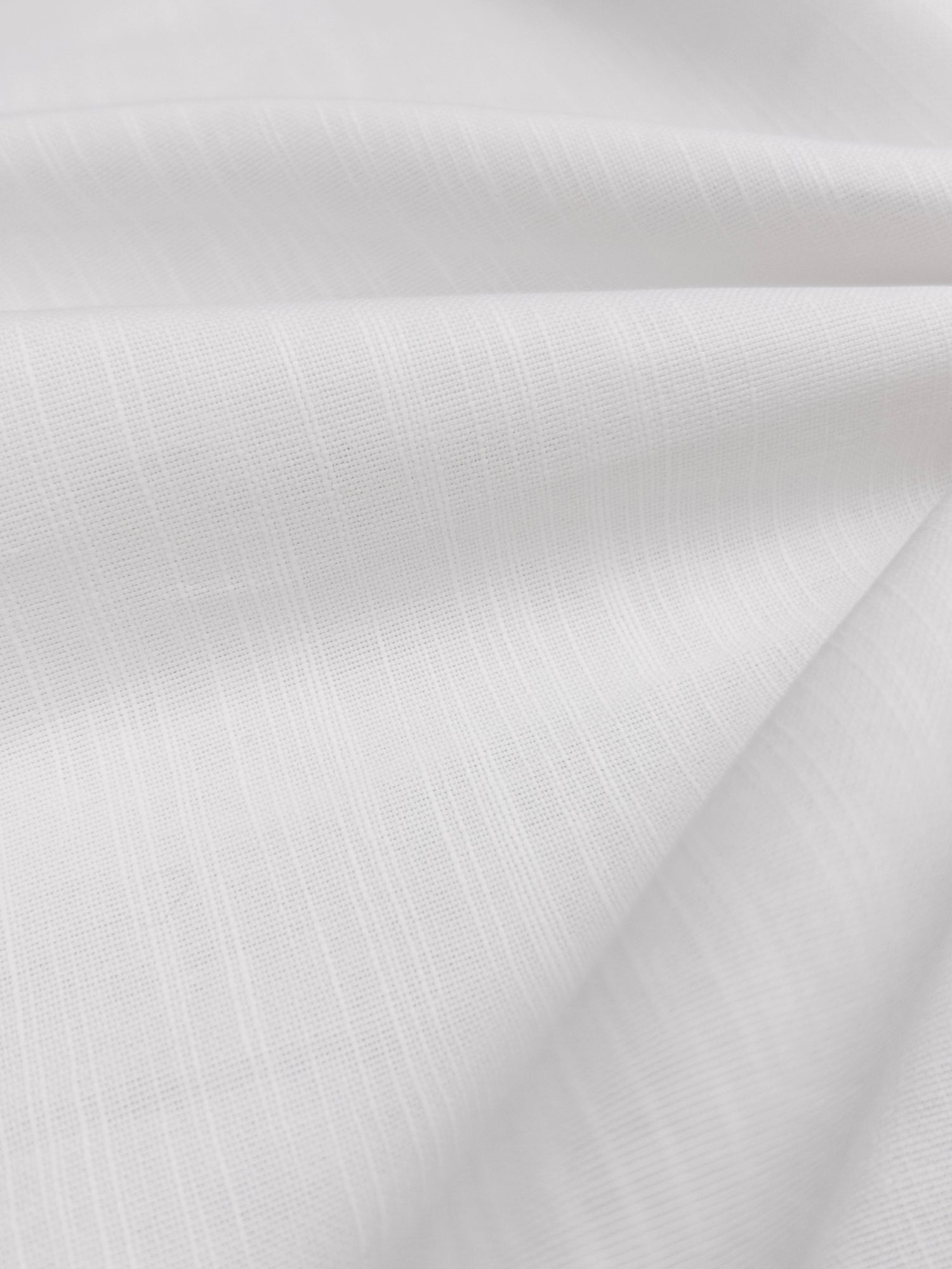 Coupon tissu toile texturée 100% coton blanc