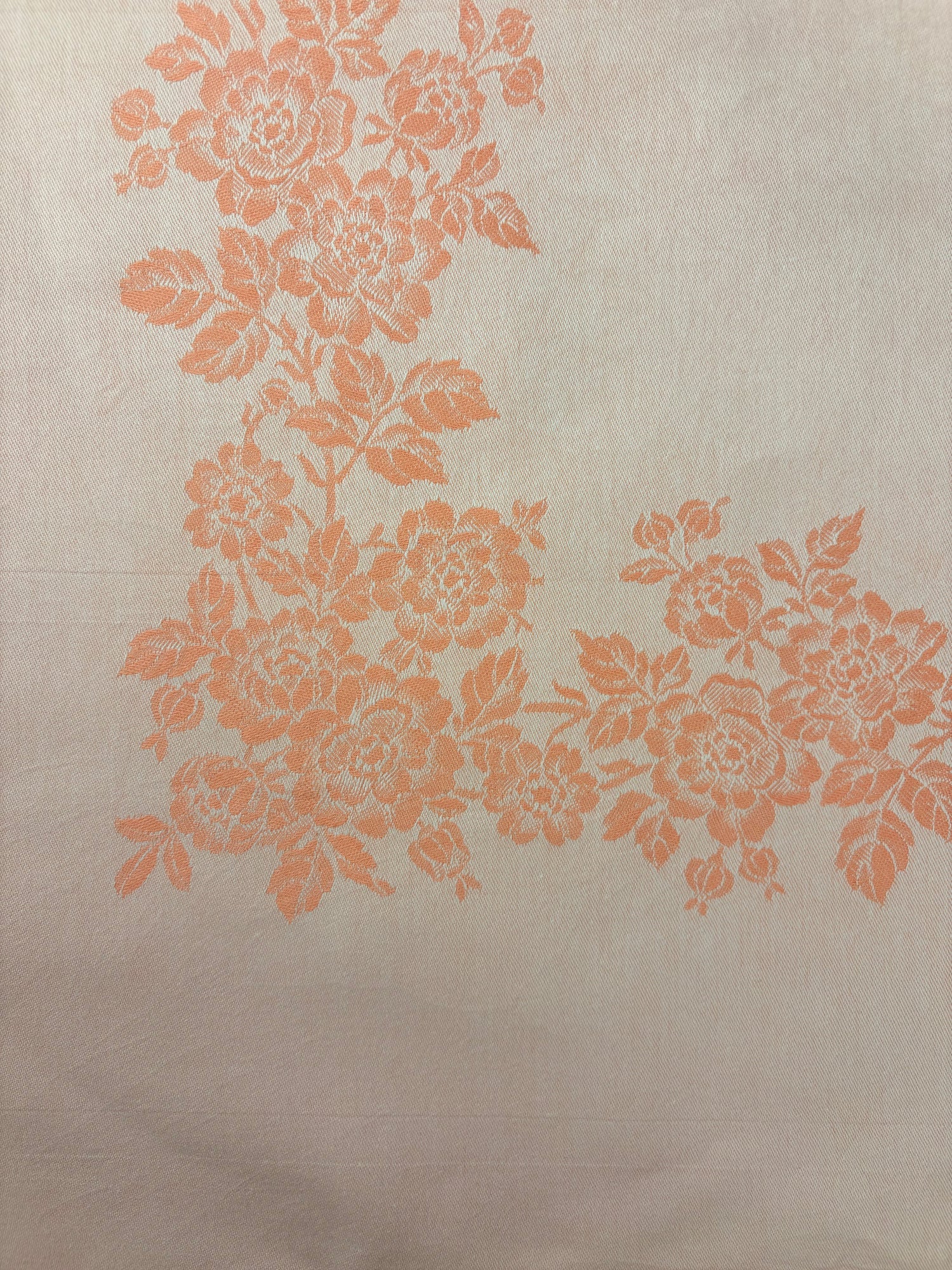 Nappe en jacquard motif floral rose - La Flora