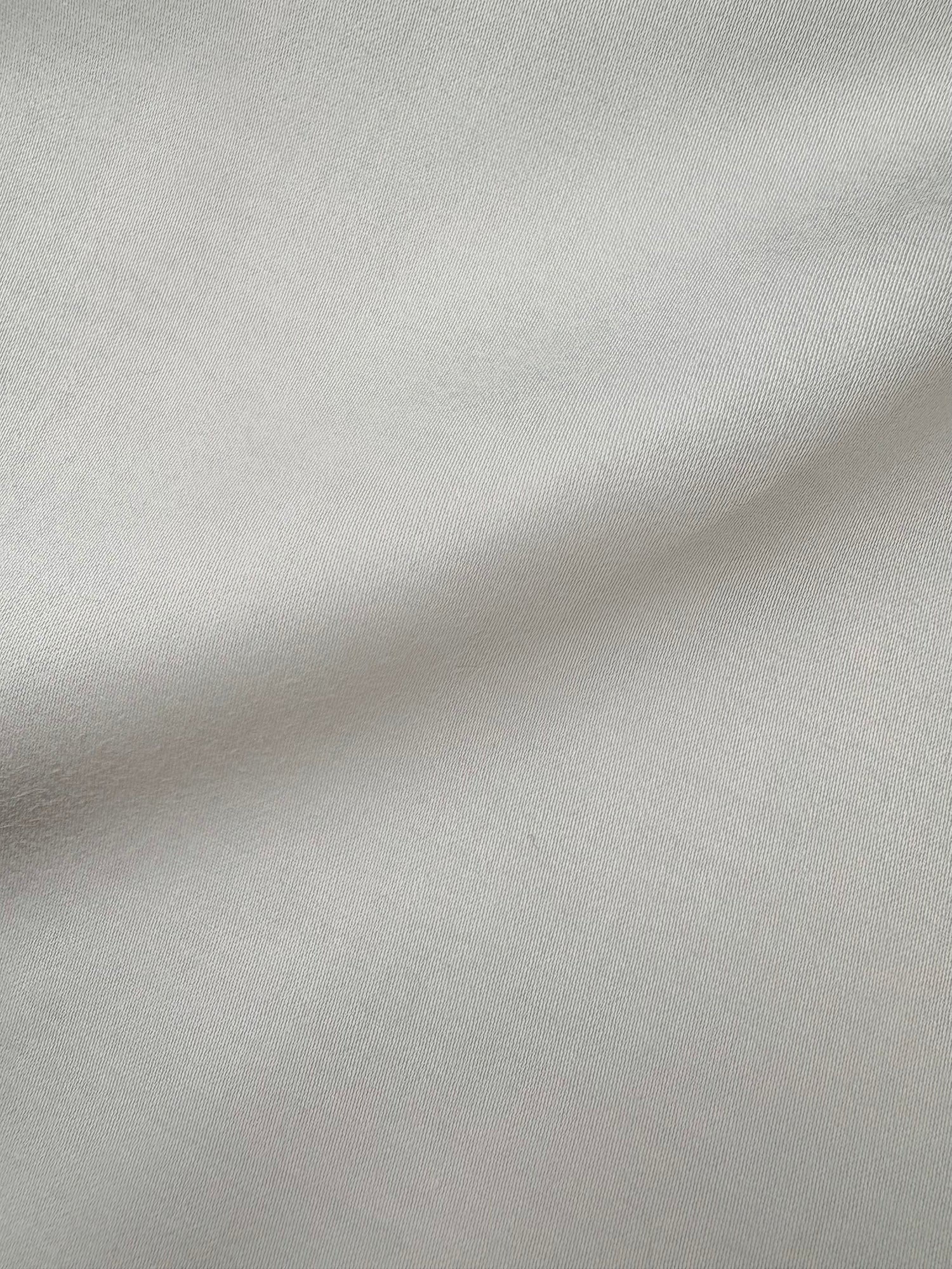 Coupon tissu satin 100% coton gris perle