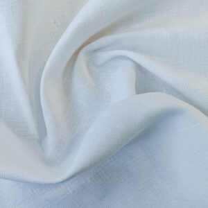 Coupon tissu toile coton lin blanc - 100 x 100 cm - Upcycling - Seconde Main