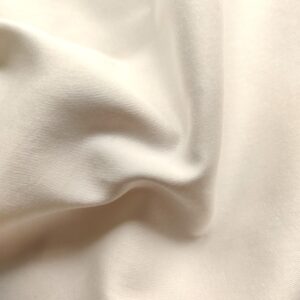 Coupon tissu satin peigné 100% coton crème - 140 x 200 cm - Upcycling - Seconde Main