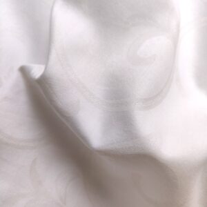 Coupon tissu satin peigné jacquard 100% coton rose pâle - 140 x 200 cm - Upcycling - Seconde Main