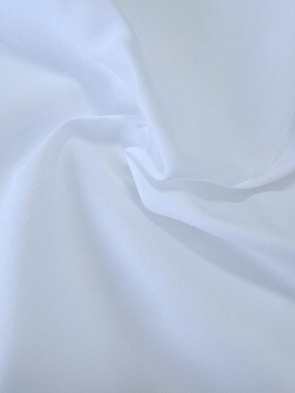 Coupon tissu satin blanc 100% coton grammage 120 g/m² - Upcycling - Seconde main