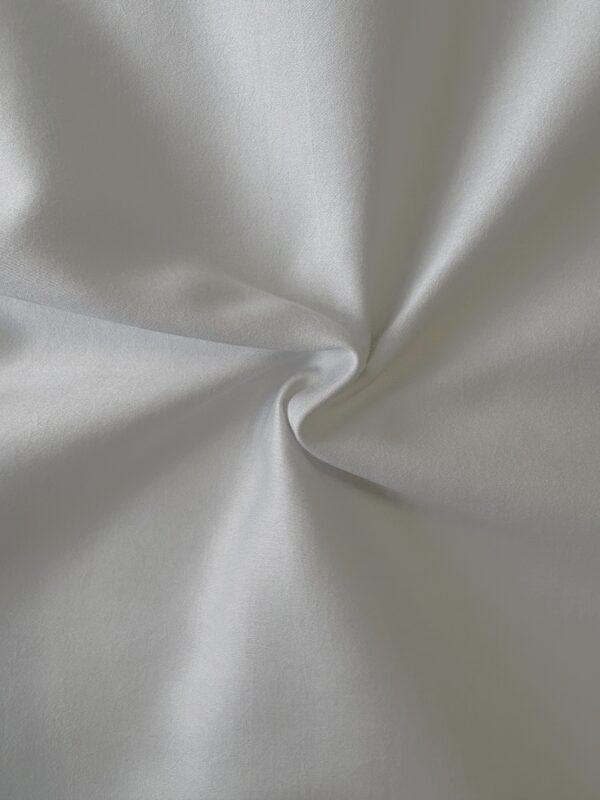 Coupon tissu satin gris clair 100% coton - 140 x 290 cm - Upcycling - Seconde main