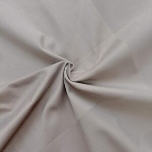 Coupon tissu sergé taupe 100% coton - Upcycling - Seconde Main