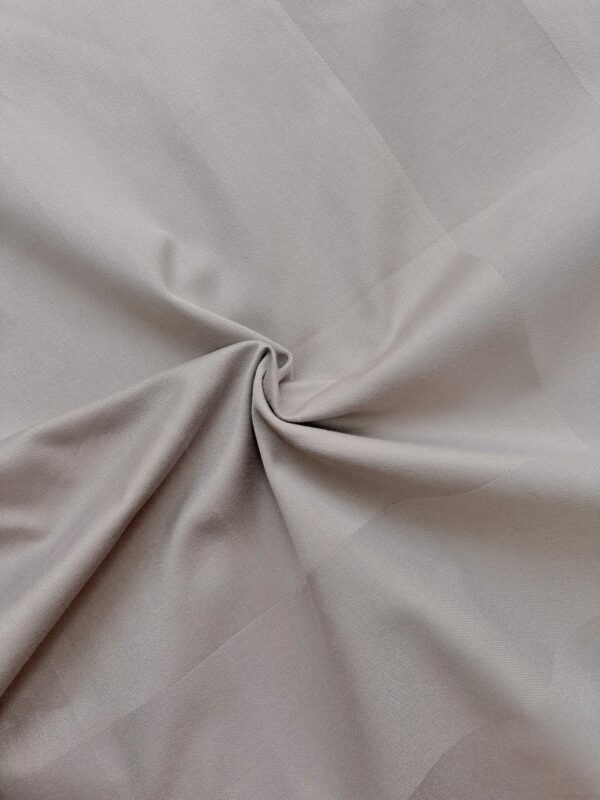 Coupon tissu sergé taupe 100% coton - Upcycling - Seconde Main